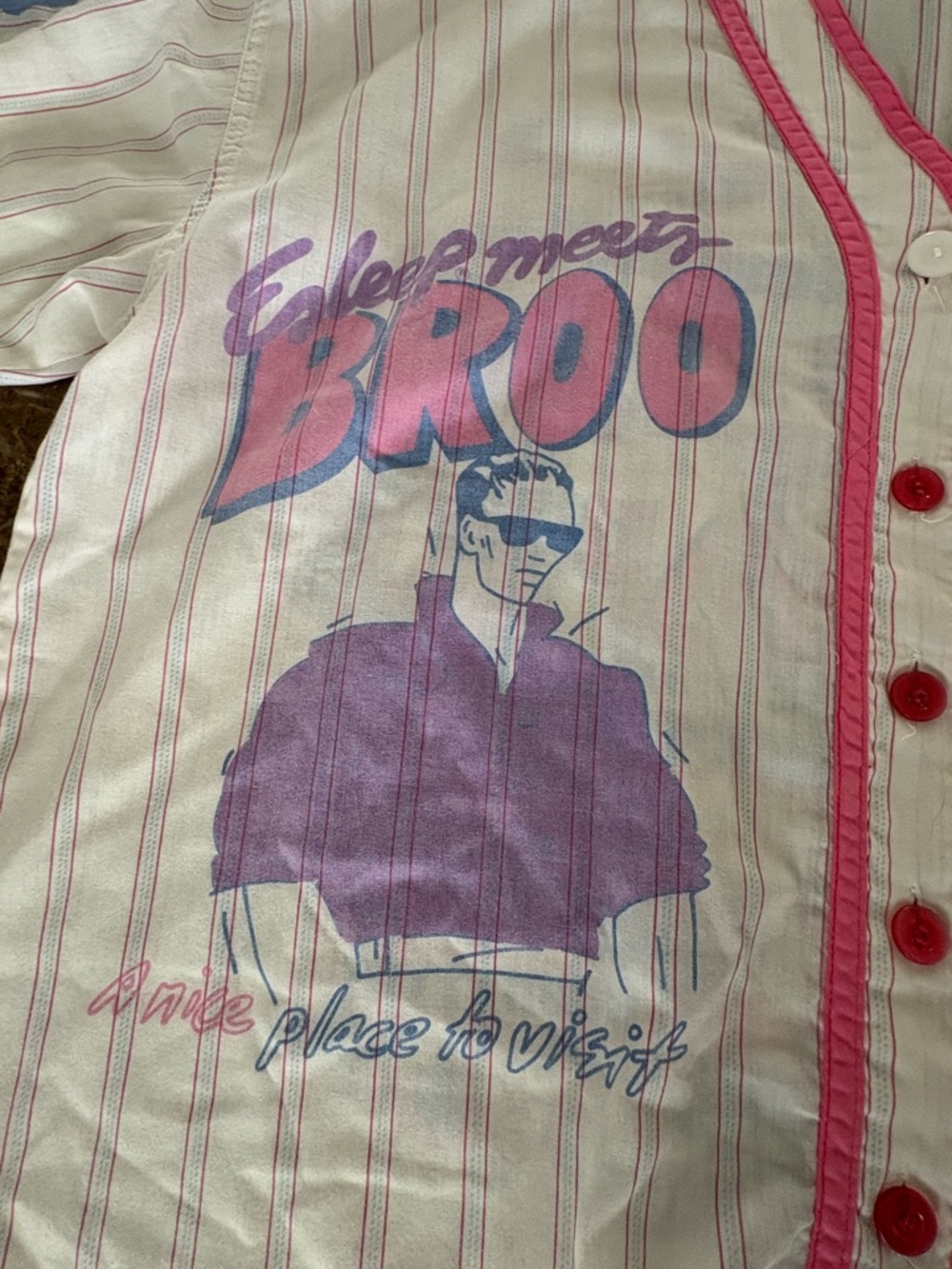 Vintage ESleep 90s X Eddie’s fabulous matching set/pajamas oversize small/medium - Picture 7 of 16
